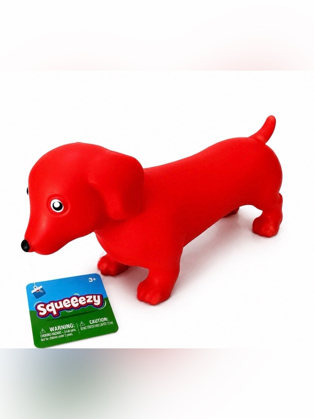 Red Dachshund Dog Toy - Brand squeezy